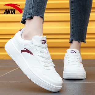 安踏女鞋轻程百搭女子板鞋增高厚底休闲鞋2026新款小白鞋运动鞋女