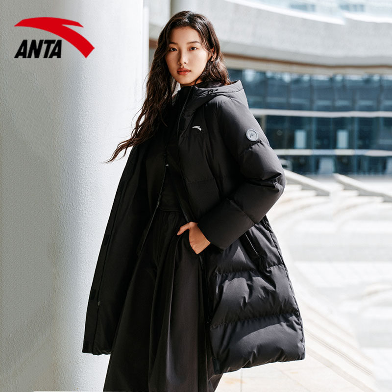 安踏面包羽绒丨中长款连帽羽绒服女士2026冬季防泼水鸭绒保暖外套,运动服/休闲服装,运动羽绒服,淘宝优惠券,粉丝福利购,淘宝优惠卷