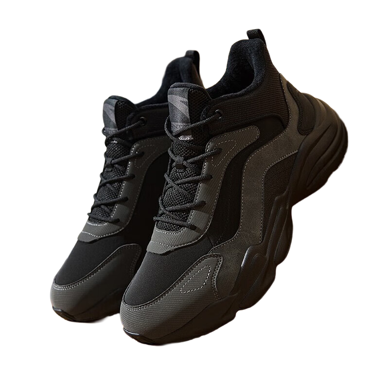 安踏行者男鞋大棉鞋冬季保暖雪地靴男休闲鞋男士运动鞋高帮板鞋男