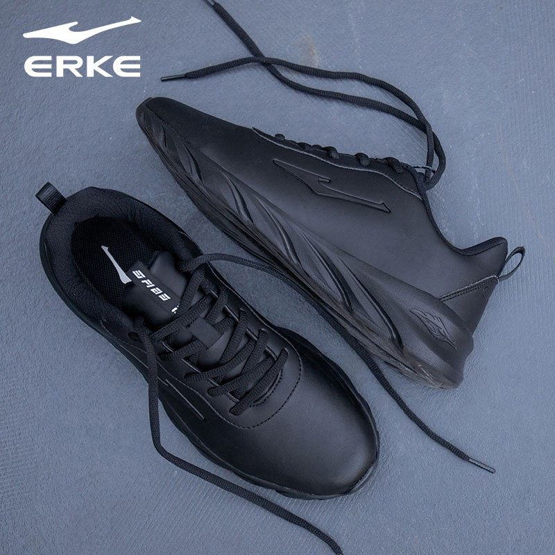 鸿星尔克男鞋2026新款冬季黑色保暖皮面防水鞋子官方旗舰运动鞋男,运动鞋new,跑步鞋,淘宝优惠券,粉丝福利购,淘宝优惠卷