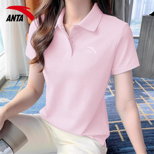 安踏短袖女冰丝速干POLO衫