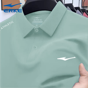 鸿星尔克POLO衫2026新款秋季冰丝速干短袖男士上衣休闲翻领T恤男