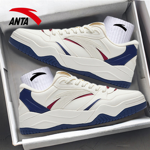 安踏踏波浪鞋4丨樊振东同款板鞋男鞋厚底耐磨复古潮流运动休闲鞋