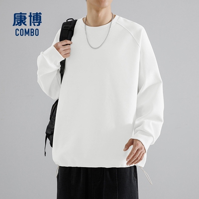 康博男士新款德绒休闲套头上衣