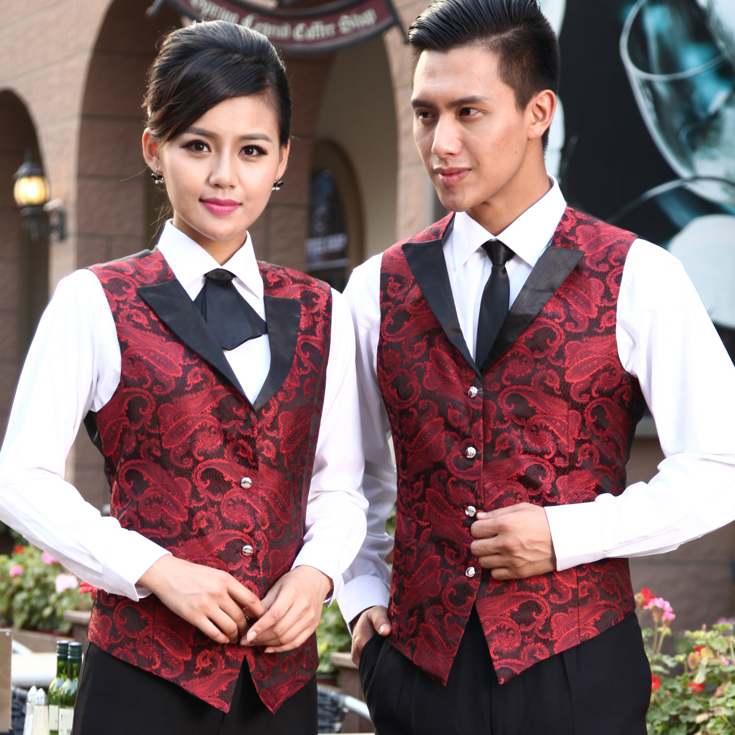 ktv酒吧服务员男女工作服马甲