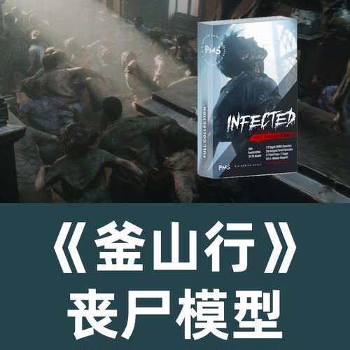 C4D Blender模型《釜山行》丧尸模型INFECTED: Rage Unleashed
