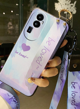 适用OPPO RENO14手机壳RENO10 5G腕带A60保护套A98全包边A58X卡通硅胶A5PRO时尚挂绳A1PRO网红A78磨砂RENO13F