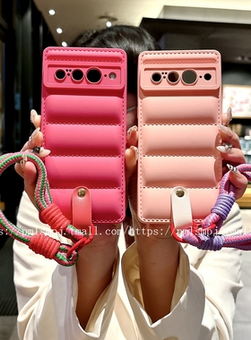 适用谷歌Pixel8PRO手机壳Pixel 7pro手绳挂绳6A硅胶保护壳5A情侣7A卡套网红4XL卡通女9A防摔3AXL全包10防摔软