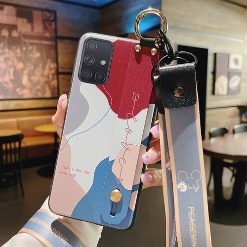 防摔卡通挂绳三星腕带硅胶A714G