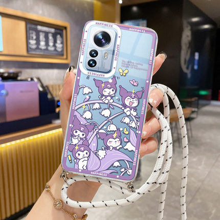 适用小米红米NOTE15Pro手机壳15T卡通17Promax硅胶NOTE13防摔10C全包POCO C75边斜挎X7PRO挂绳F7ULTRA透明c65