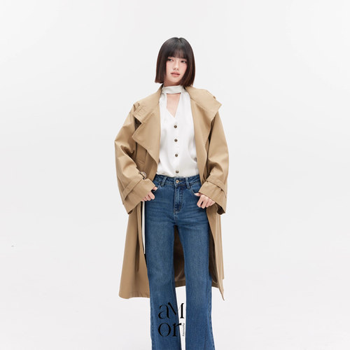 ayemorrey“晚秋”宽松设计感25秋冬风衣外套