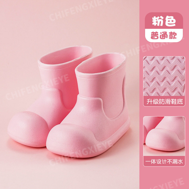 可爱EVA儿童雨鞋防滑防水儿童雨鞋儿童宝宝水鞋小童马卡龙雨鞋