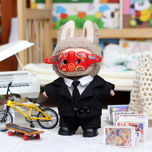 一三代拉布布娃衣labubu衣服玩偶挂件公仔衣服阿祖西装心动马卡龙