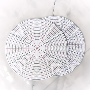【12包邮】吧唧托等分圆垫板 双面印刷36分48分定位线手工diy辅助