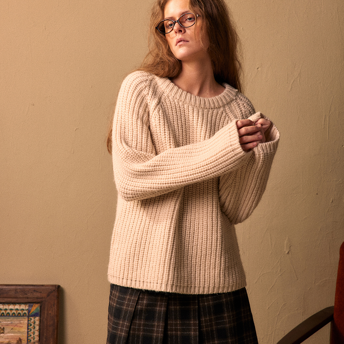 M3C羊毛粗棒针经典百搭毛衣