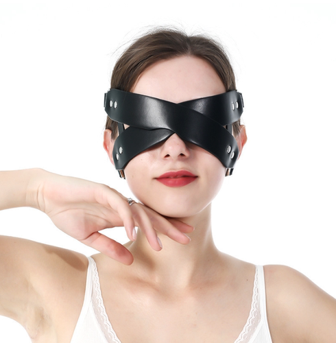 欧美跨境女士皮革眼罩蒙眼眼罩面具