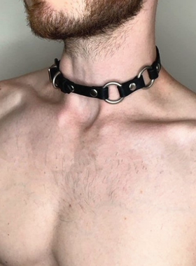 皮革项圈 欧美风韩国舞蹈爵士舞ds演出皮脖带 手带男女腕带包邮