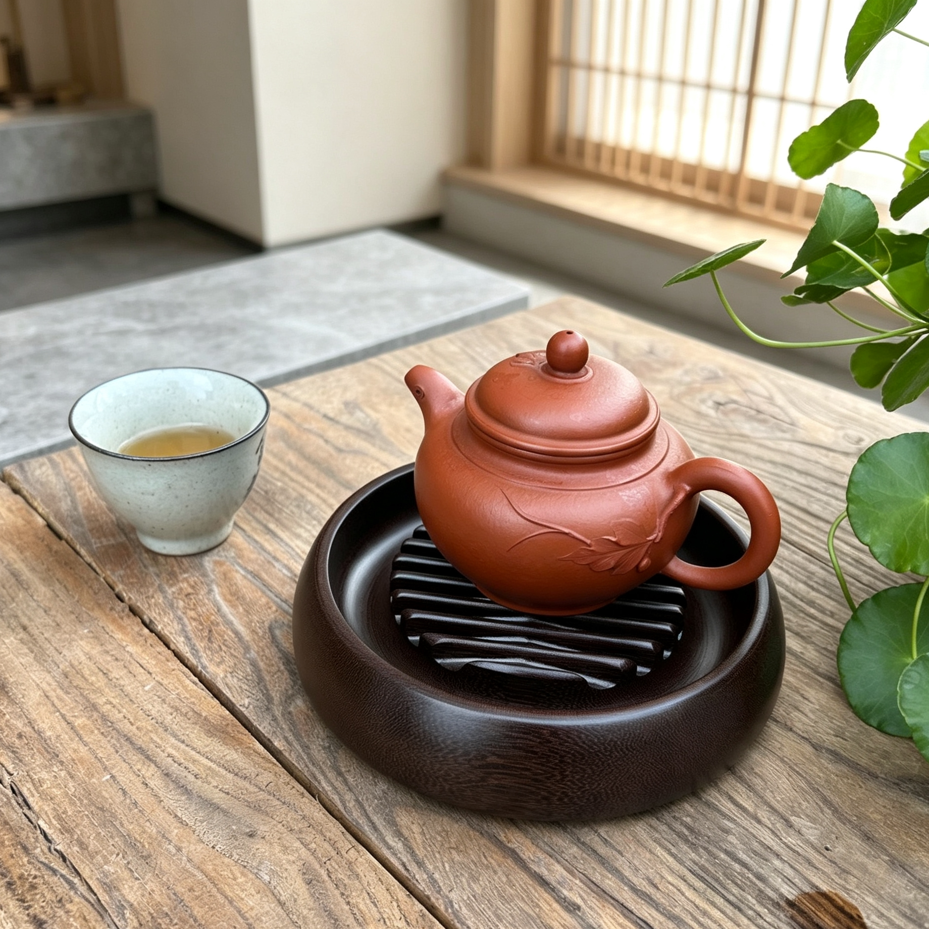 电木紫料壶承 储水式茶托 紫砂壶养壶垫简约干泡台茶道配件耐高温