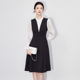 气质名媛职业正式 高端轻奢假两件连衣裙女士秋季 新款 场合a字裙子