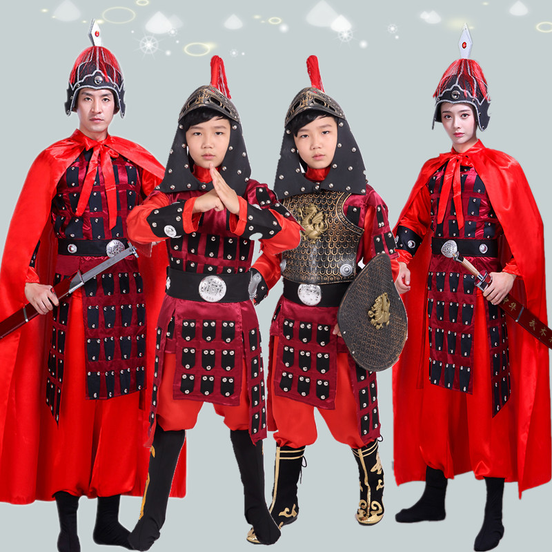 儿童古代风花木兰舞蹈戏曲演出服