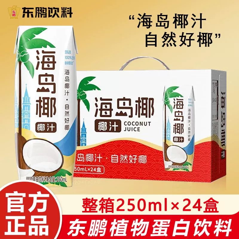 海岛椰汁植物蛋白饮料250ml*24盒