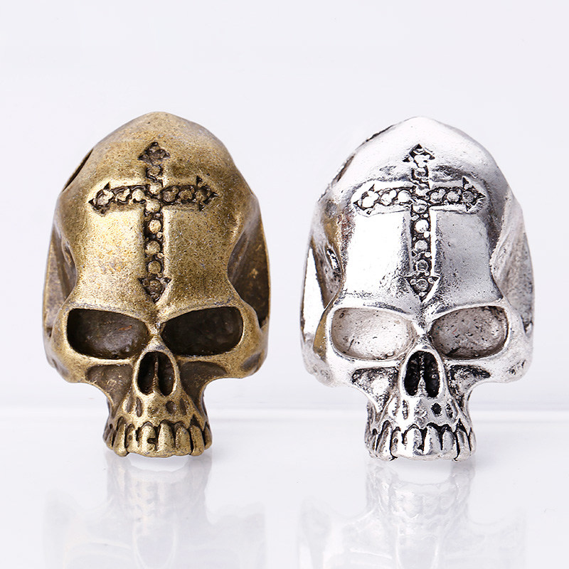 合金蒸汽朋克骷髅头吊坠diy手工制作酷项链服饰装饰品材料包配件