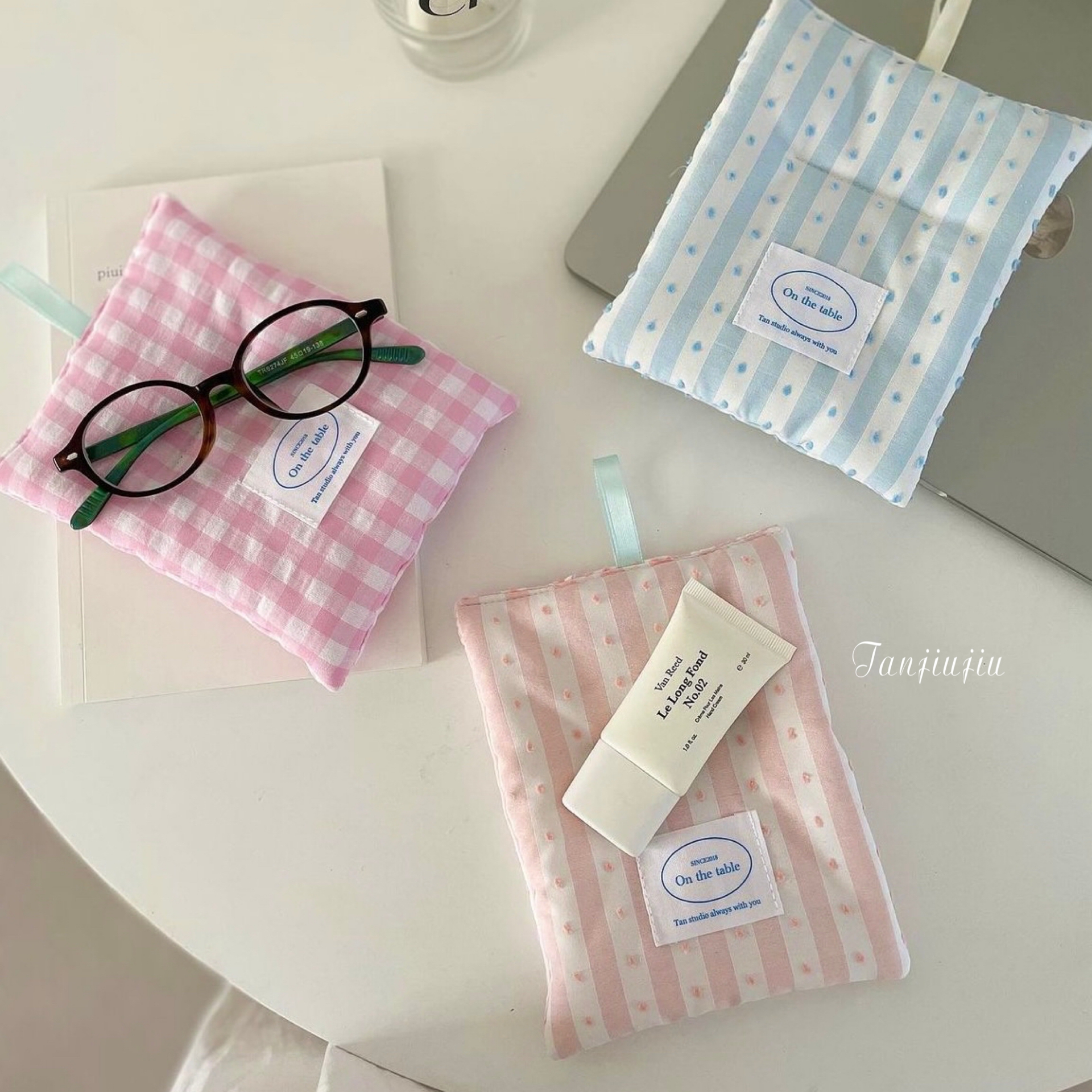 波点条纹夹棉杯垫隔热垫装饰垫