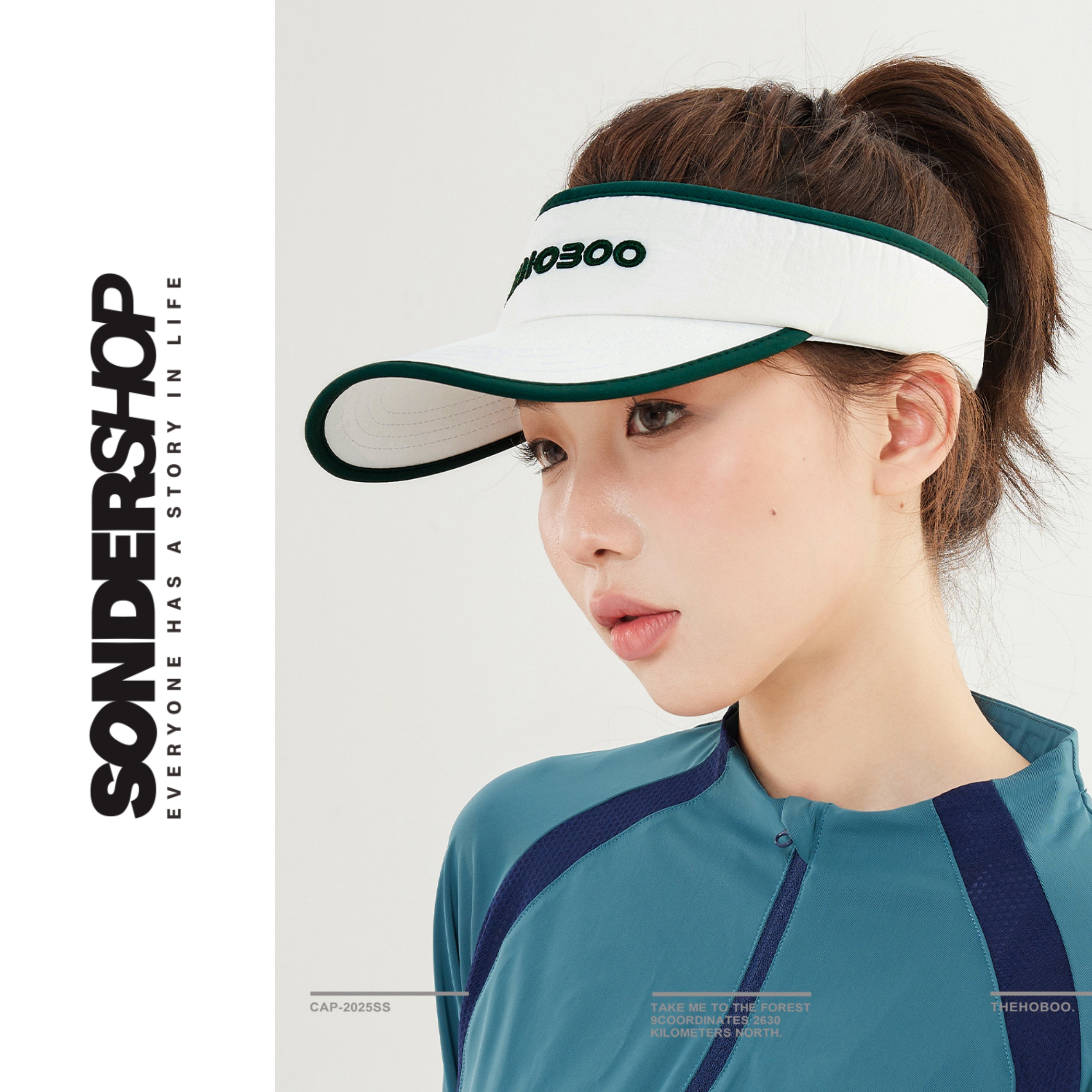 SONDER SHOP 运动空顶帽子女是2025夏季新款休闲防晒鸭舌帽遮阳帽