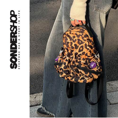 SONDER SHOP offwinter豹纹火箭包 mini可爱双肩包百搭时髦动物纹