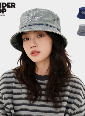 SONDER SHOP美式复古水洗牛仔渔夫帽春秋出游遮阳帽潮酷穿搭登山