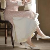 旗袍内搭衬裙汉服打底裙防走光内衬松紧腰半身裙蕾丝针织长裙秋冬