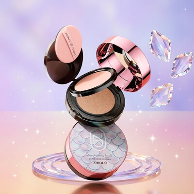 致朵轻纱双层气垫粉饼组合BB霜修容遮瑕定妆粉持久不卡粉妆二合一