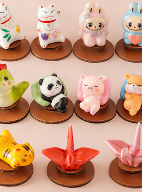 创意多功能摆件陶瓷转转乐摆件树脂转转乐摆件多用迷你解压摆件