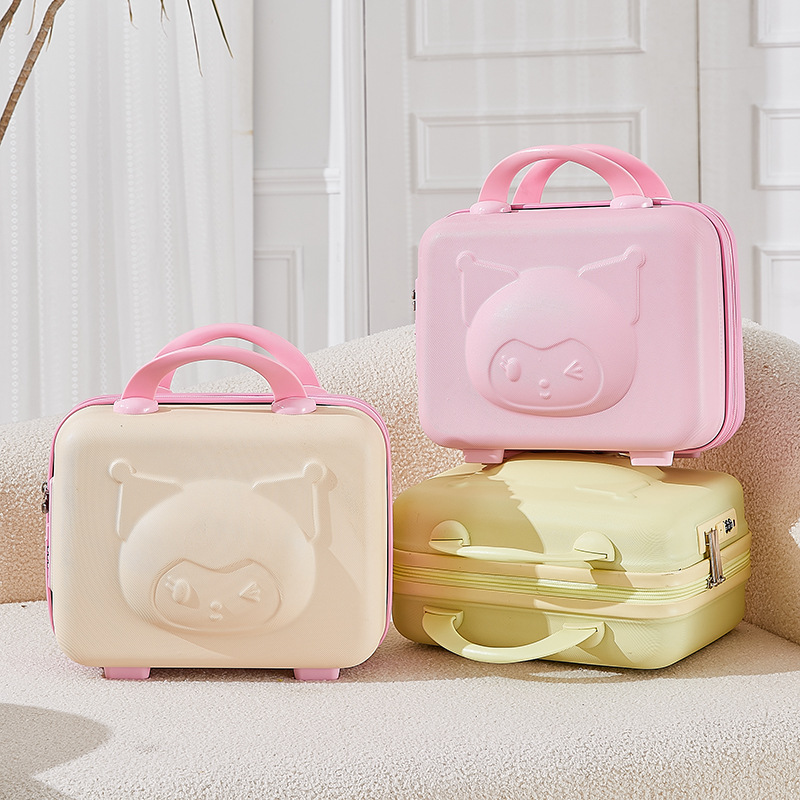 日本进口外贸品牌卡通糖果色行李箱女手提化妆包可爱便携化妆品箱