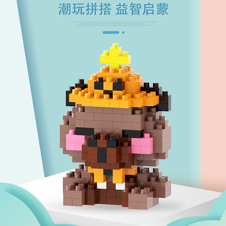 巴拉微小颗粒积木小号儿童益智手工拼装盲盒公仔摆件地摊益智拼装