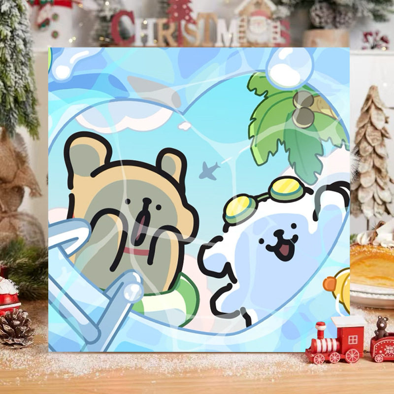 数字油画diy手工填色国潮动漫丙烯减压装饰画摆摊油画厂家批发