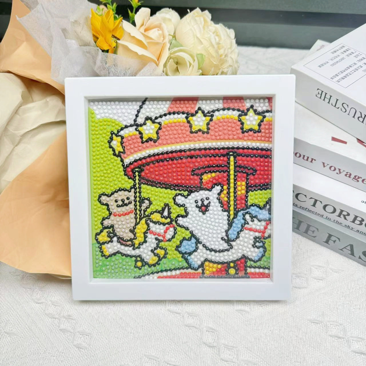 线条小狗钻石画韩系卡通钻石贴画儿童手工diy卡通砖石画礼品批发