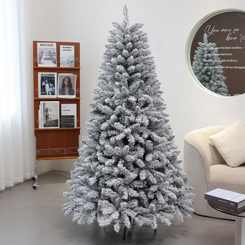圣诞节装饰品大型圣诞树christmas tree聖誕樹加密白色植绒新款