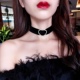 黑色绒项圈颈带女网红遮疤脖子饰品短款 项链 颈链大气简约颈带时尚