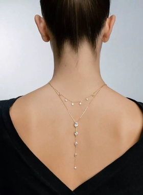流苏项链女小众设计感高级轻奢气质颈链锁骨链配饰颈带洛丽塔