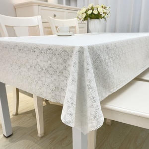 桌布防水防烫防油免洗蕾丝PVC餐桌布ins学生书桌布北欧茶几桌垫