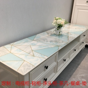 鞋柜垫子防水防油免洗PVC茶几桌布电视柜床头柜台布长方形餐桌布