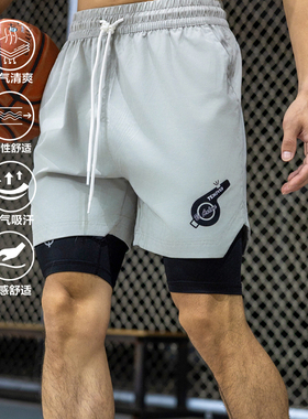 TENOVER美式短裤篮球运动四分裤速干梭织凉感运动健身裤跑步男