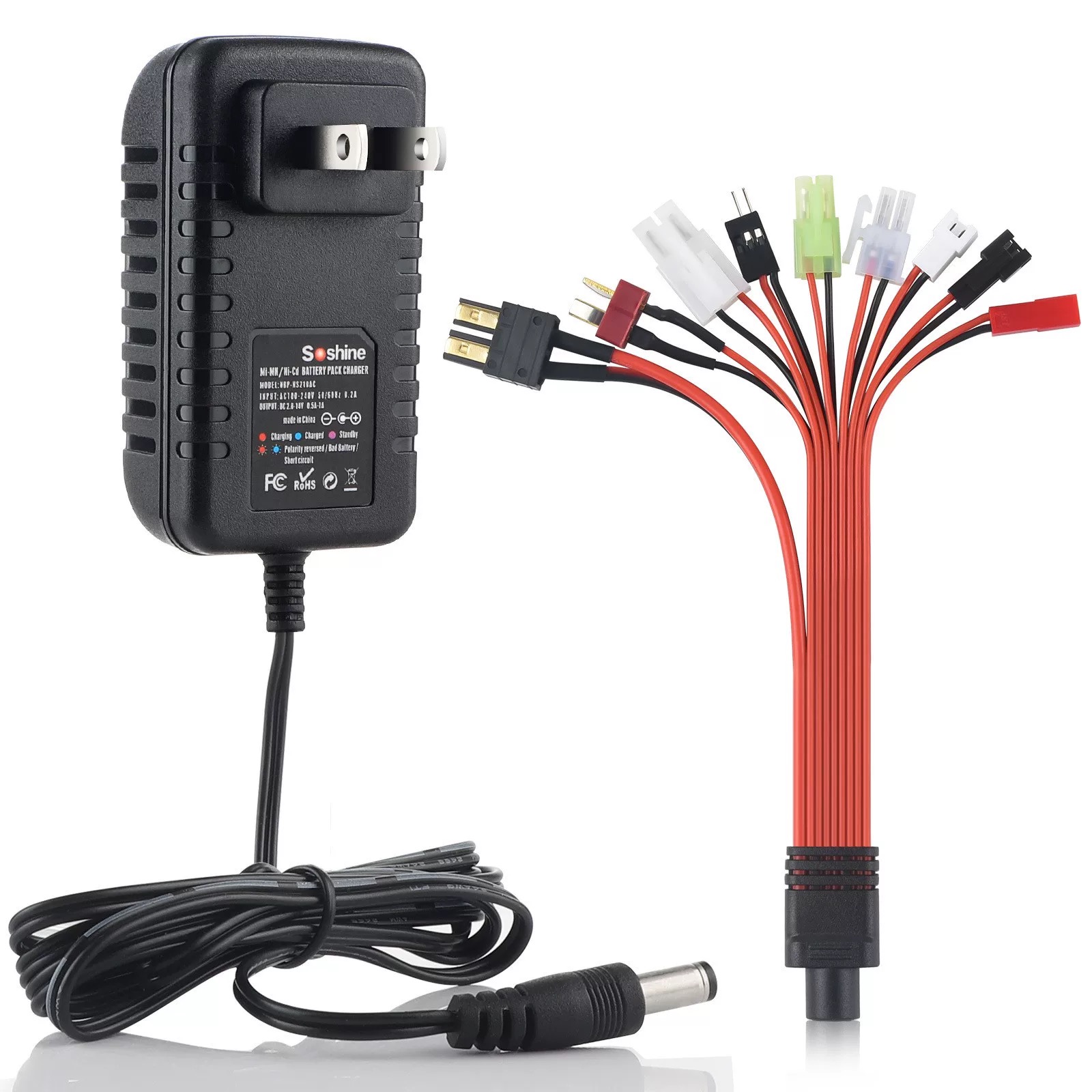 航模遥控船汽车镍氢电池组充电器SM JST TAMIYA MINI T XH JR插头