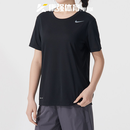 耐克nike女装速干透气休闲圆领运动短袖T恤IB8899-010-100-451