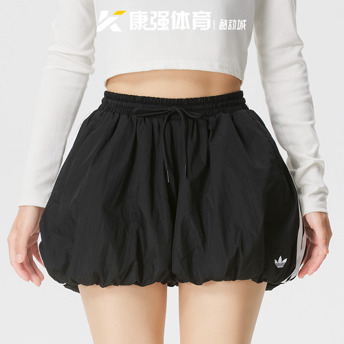 阿迪达斯三叶草女装2026新款速干时尚训练透气运动休闲短裤KY5067