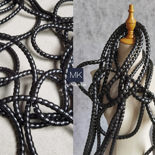 创意地域黑扭曲造型管子辅料 扭曲管可塑性装饰配件设计辅料