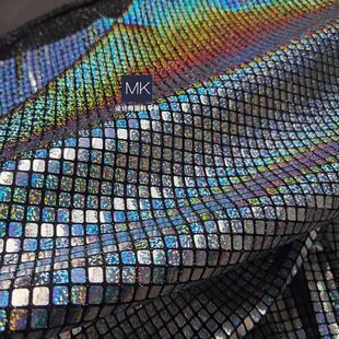 时装 Alaser 进口时尚 镭射炫彩面料 创意设计师风衣外套面料 light