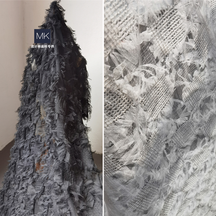 素心藤蔓碎片花欧美网纱