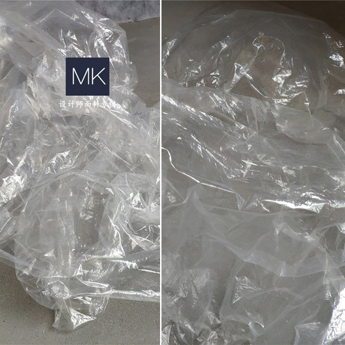 超透明面料 我不是塑料肌理膜布料 透视服装创意包袋防水时装面料